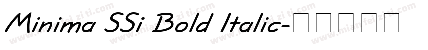 Minima SSi Bold Italic字体转换